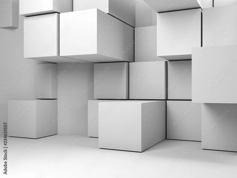 Fototapeta  Nowoczesna Minimalistyczna Kompozycja 3D