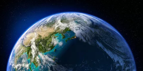 Obraz planeta Ziemia widziana z kosmosu