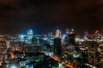Fototapeta panorama Warszawy nocą