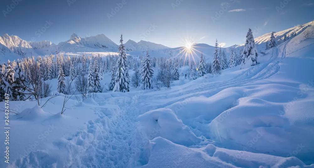 Fototapeta Hala Gąsienicowa – Tatry, zima 01.2019