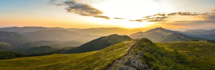 Obraz panorama Bieszczad z Połoniny Wetlińskiej