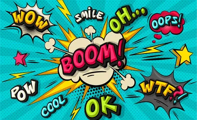 Obraz Wyrazisty Pop Art: Eksplozja Komiksowych Emocji