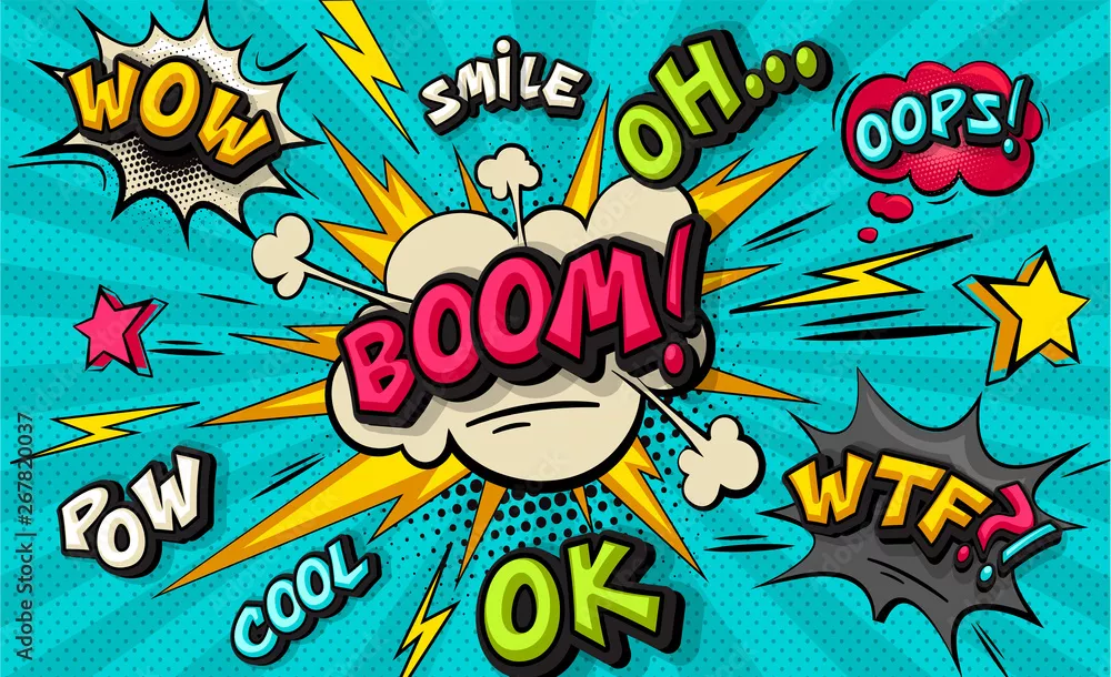 Obraz Wyrazisty Pop Art: Eksplozja Komiksowych Emocji