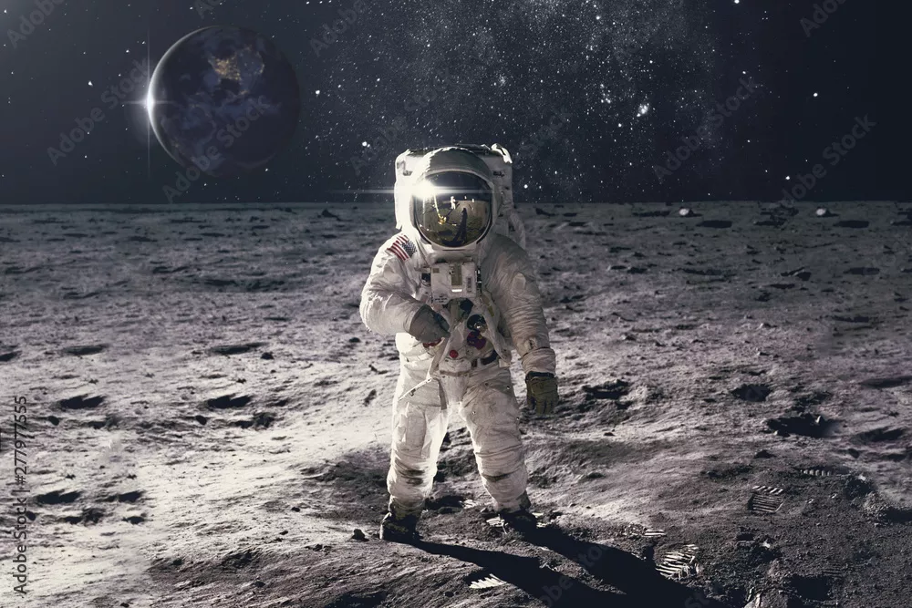 Fototapeta kosmonautą na Księżycu
