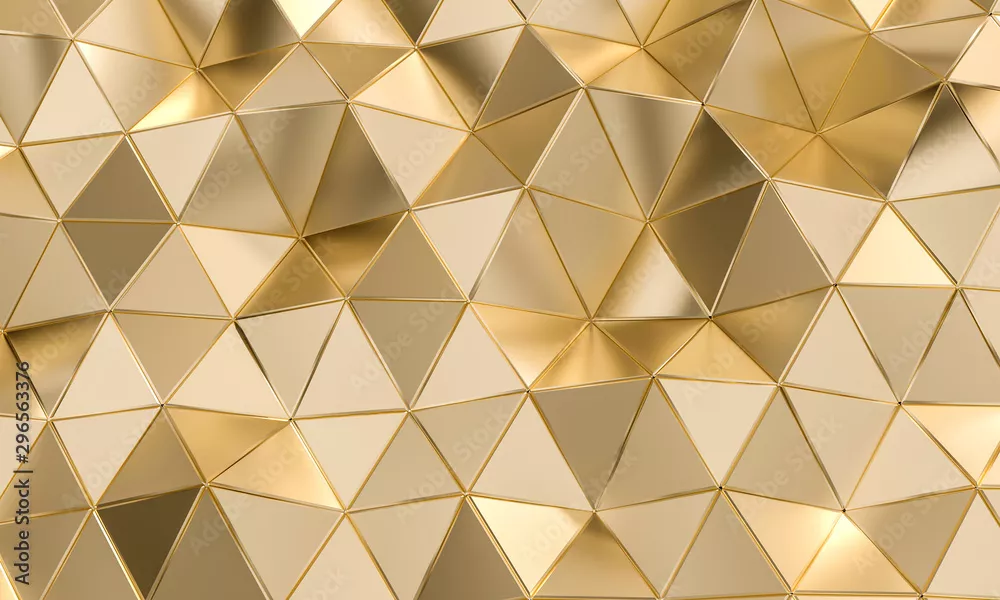 Fototapeta Złota Geometria: Nowoczesna Elegancja