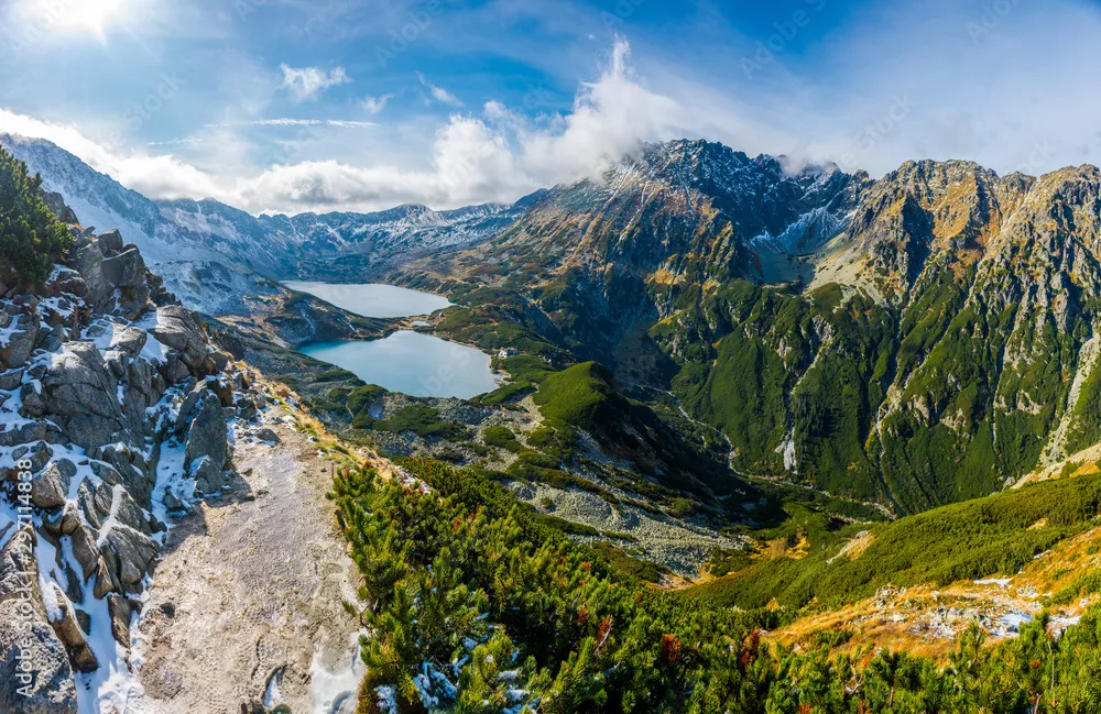 Fototapeta Dolina Pięciu Stawów ze szlaku na Świstówkę, Tatry, Polska