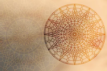Obraz Geometryczna Mandala w Odcieniach Brązu