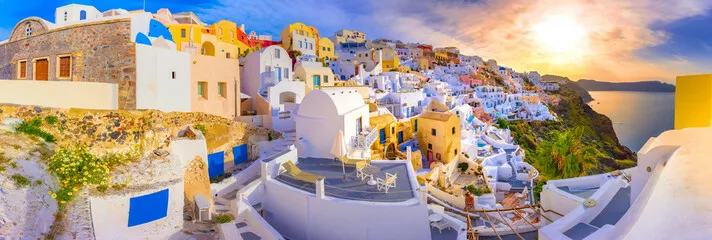 Fototapeta Słoneczne Zachody nad Santorini