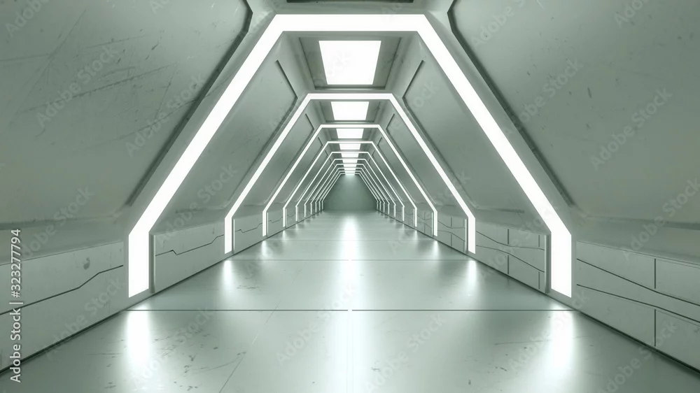 Fototapeta Futurystyczny Tunel Świetlny