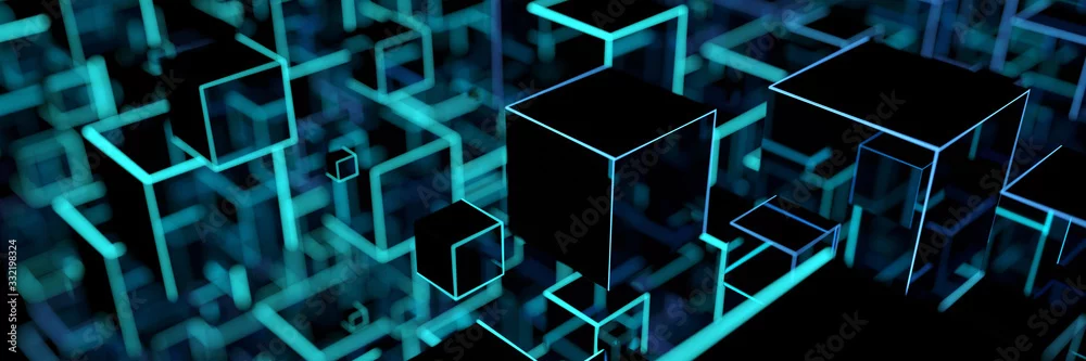Obraz Cyfrowa Przestrzeń: Geometria i Technologia