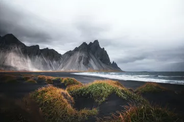 Fototapeta Piękna islandzka plaża Stokksnes