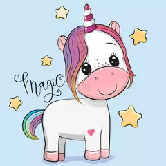 Obraz Magiczny Jednorożec i Gwiazdy