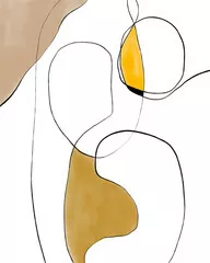 Obraz Minimalistyczna Abstrakcja z Akcentami Koloru