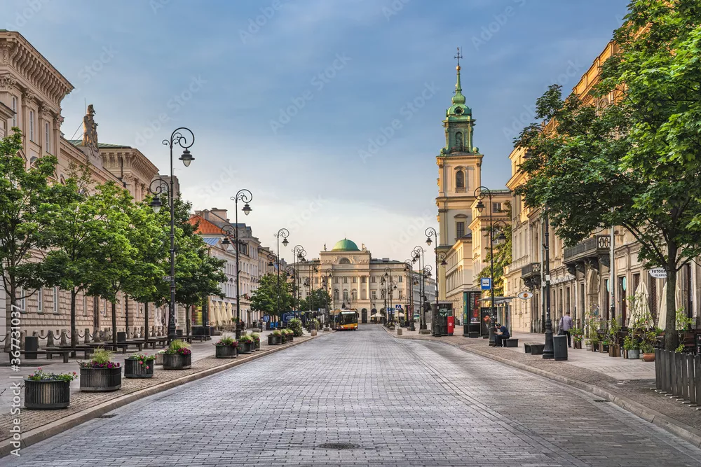 Obraz Puste Krakowskie Przedmieście w Warszawie