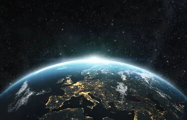 Obraz Planeta Ziemia widok z kosmosu