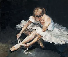 Obraz Elegancja Baletnicy: Chwila Ciszy
