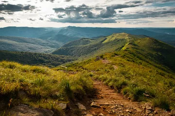 Fototapeta Spacer po Bukowym Berdzie, Bieszczady, Polska