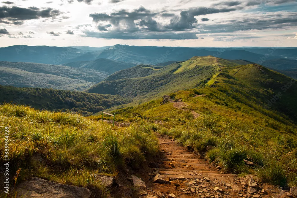 Fototapeta Spacer po Bukowym Berdzie, Bieszczady, Polska