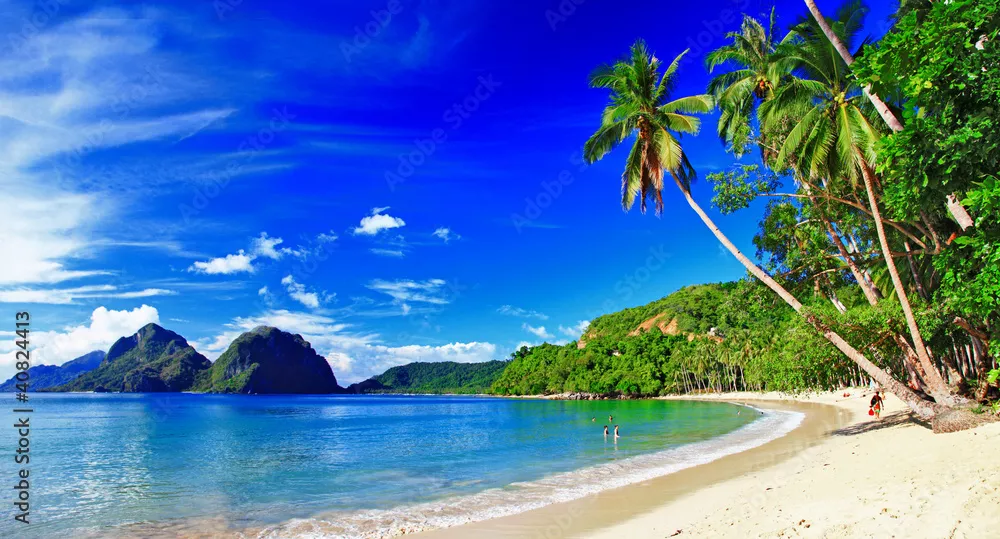 Obraz panorama pięknej plaży - El-nido, Palawan