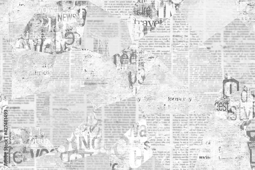 Obraz Zgazetowany Collage: Artystyczna Mozaika Słów