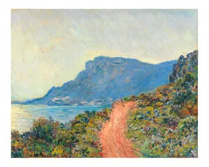 Fototapeta La Corniche w pobliżu Monako (1884) Claude Monet.