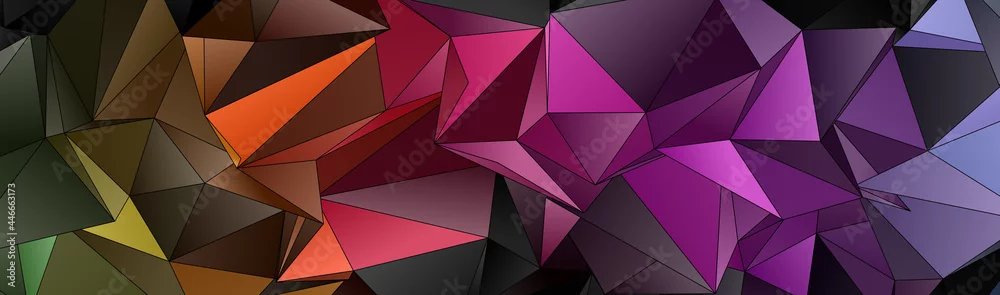 Fototapeta Dynamiczna Geometria: Kolorowy Świat Wielokątów