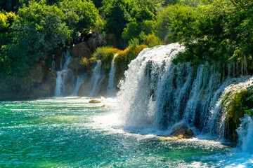 Fototapeta Chorwacja-narodowa-park-waterfalls-krka