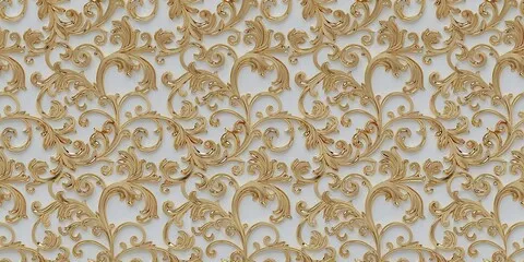Fototapeta Elegancka Złota Ornamentalna Fototapeta
