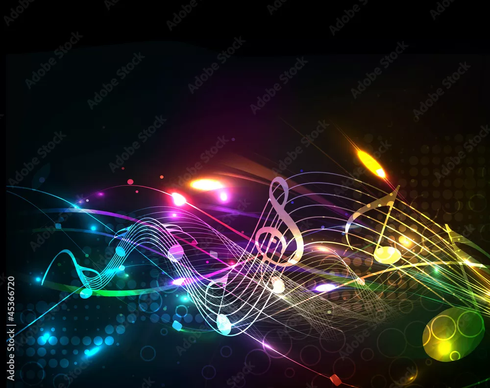 Obraz Music colorful music note theme