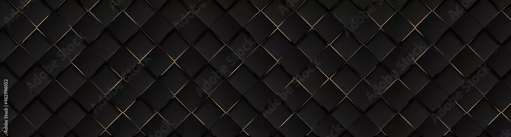 Fototapeta Elegancja w Geometrii: Czarno-Złote Wzory