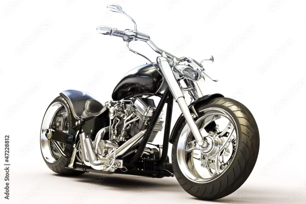 Obraz Motocykl na białym tle