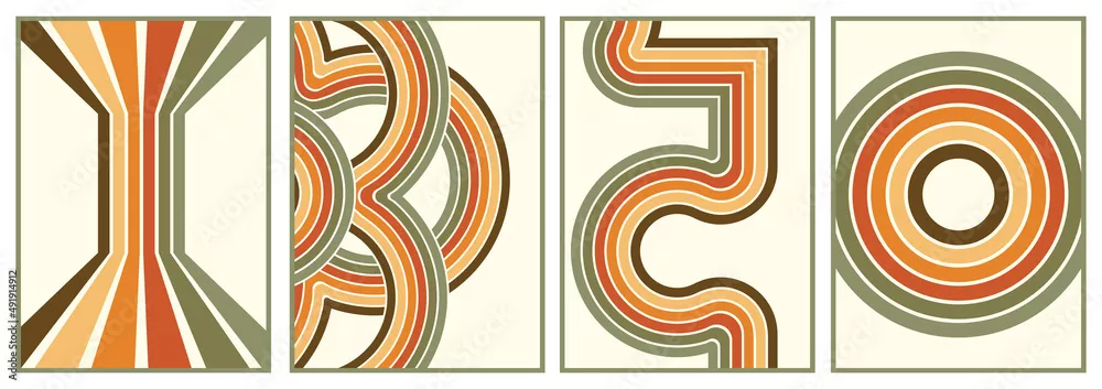 Obraz Retro Geometryczne Wzory