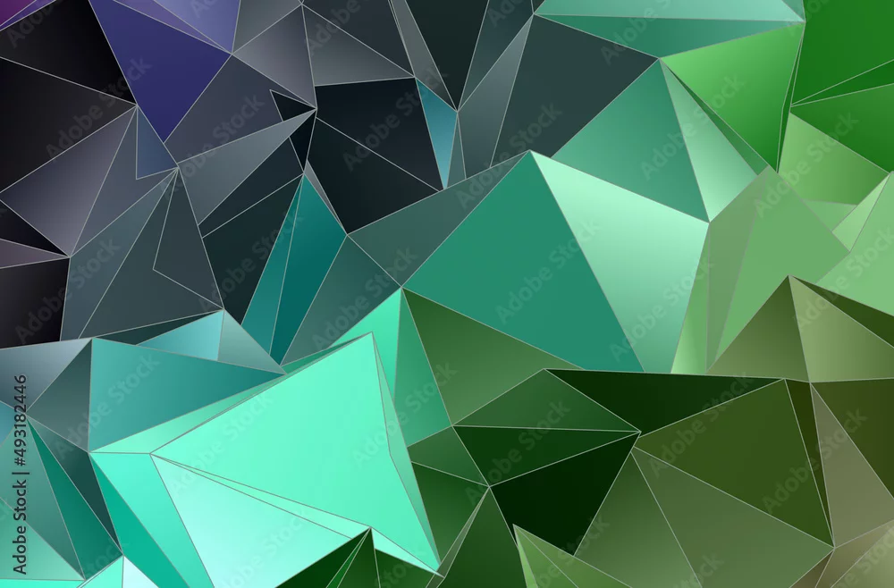 Fototapeta Geometria w Zieleni: Nowoczesna Fototapeta Ścienna