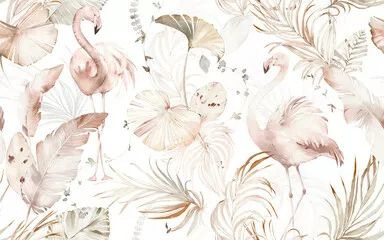 Fototapeta Elegancka Harmonia Flamingów
