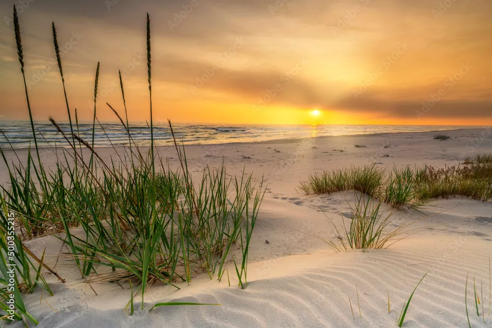 Obraz Malowniczy Zachód Słońca nad Plażą