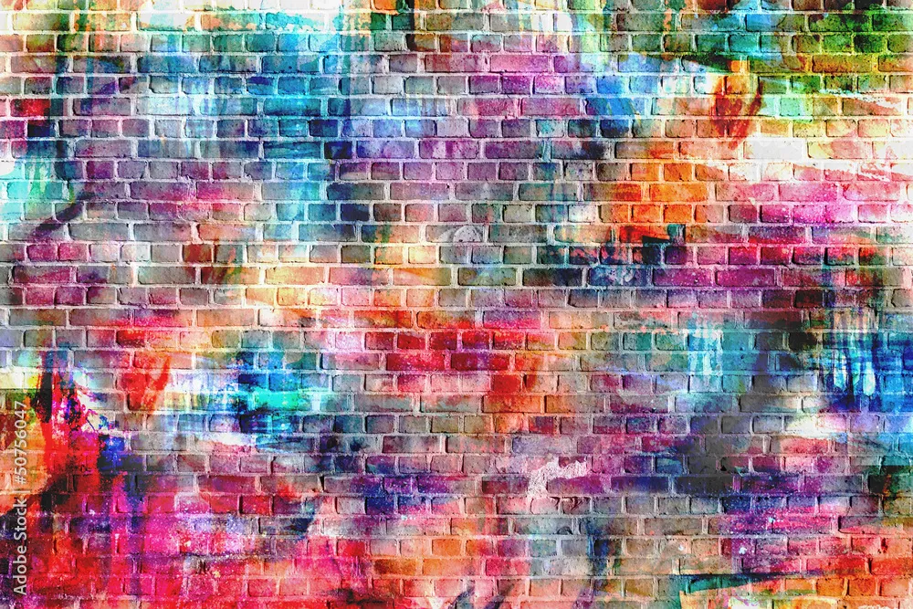 Fototapeta kolorowa ilustracja ściany sztuki grunge