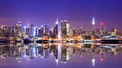 Obraz Manhattan Skyline z odbiciami