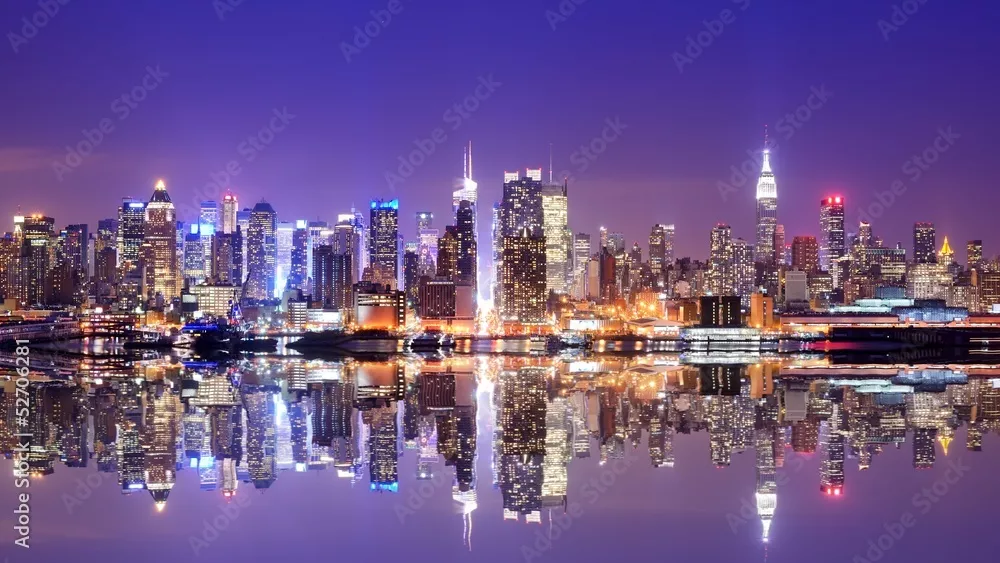 Obraz Manhattan Skyline z odbiciami