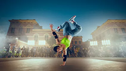 Obraz Tancerka uliczna - breakdance
