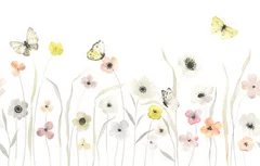 Fototapeta Delikatność Kwiatów i Motyli