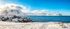 Obraz Zimowy Krajobraz Norweskich Fiordów