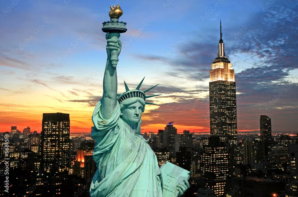 Obraz Statua Liberty i Nowego Jorku.