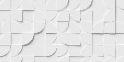 Fototapeta Modernistyczna Elegancja: Geometryczna Biała Fototapeta