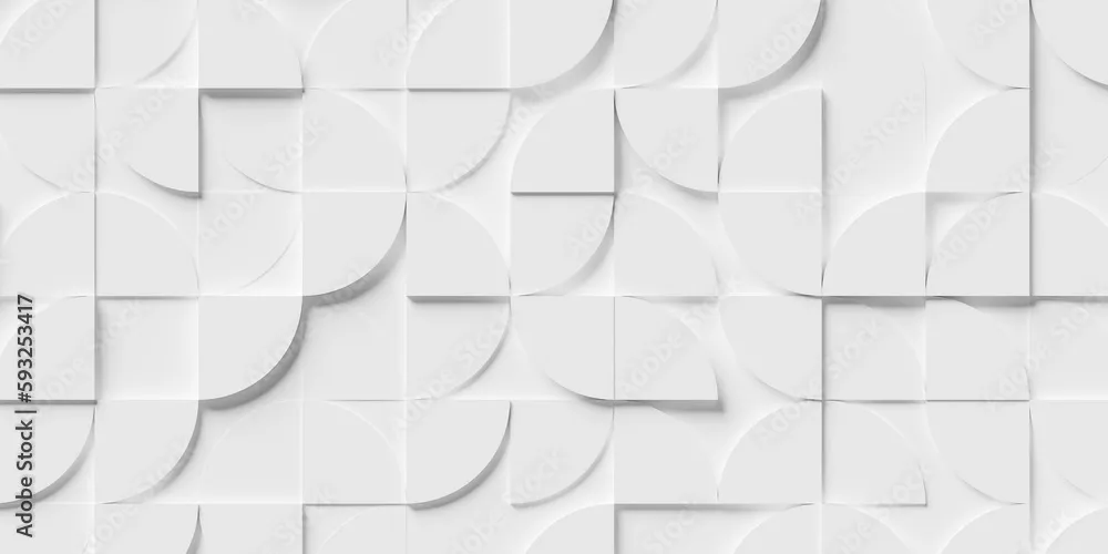 Fototapeta Modernistyczna Elegancja: Geometryczna Biała Fototapeta