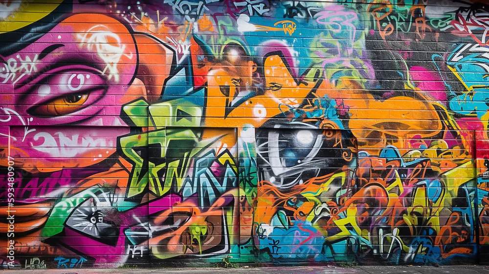 Obraz kolorowe graffiti