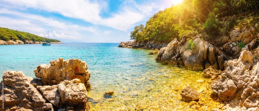 Obraz „Rajska Zatoka z Krystalicznie Czystą Wodą”