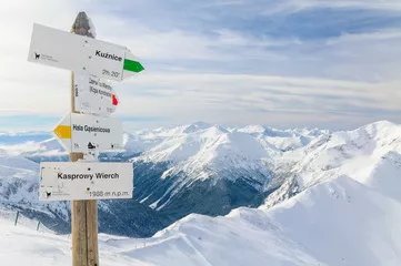 Fototapeta Tatry, drogowskaz