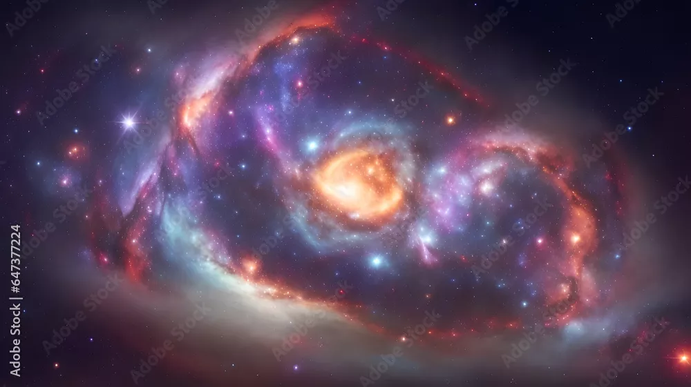 Fototapeta Galaktyczna podróż po kosmosie. Generative AI.