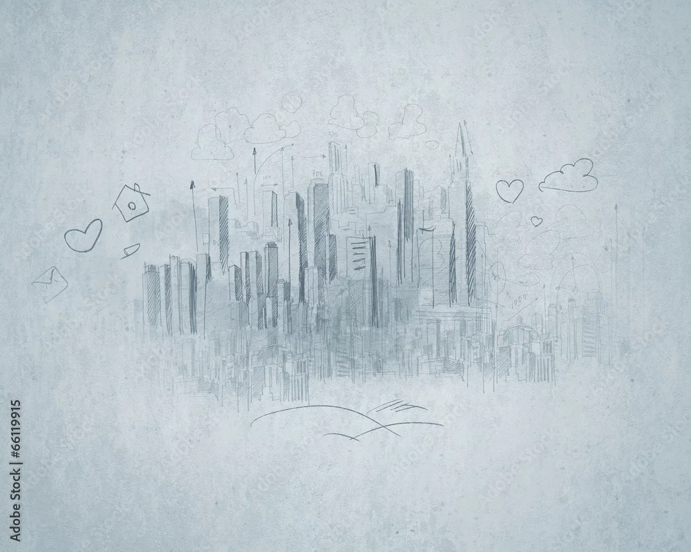 Obraz Miasto Marzeń: Subtelna Wizja Przyszłości