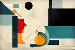 Obraz Geometryczna Harmonia: Abstrakcja i Równowaga